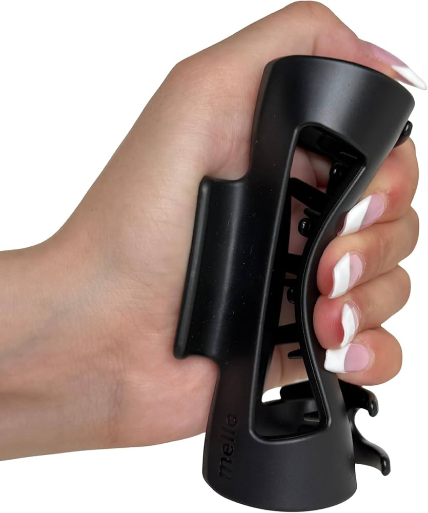 The Original Mello Hair Claw Clip Squishy Claw Clip (Black, Medium) Made in Korea | Amazon (US)