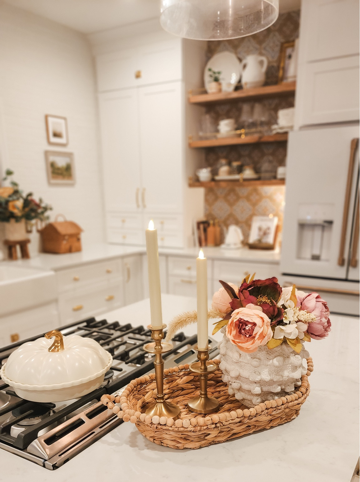 It’s all in the details! 
Nothing says “fall” like muted wine colored florals and pumpkin shaped pie dishes. Psst… this Minka pot is famous! ;)🤎

#LTKSeasonal #LTKhome #LTKsalealert