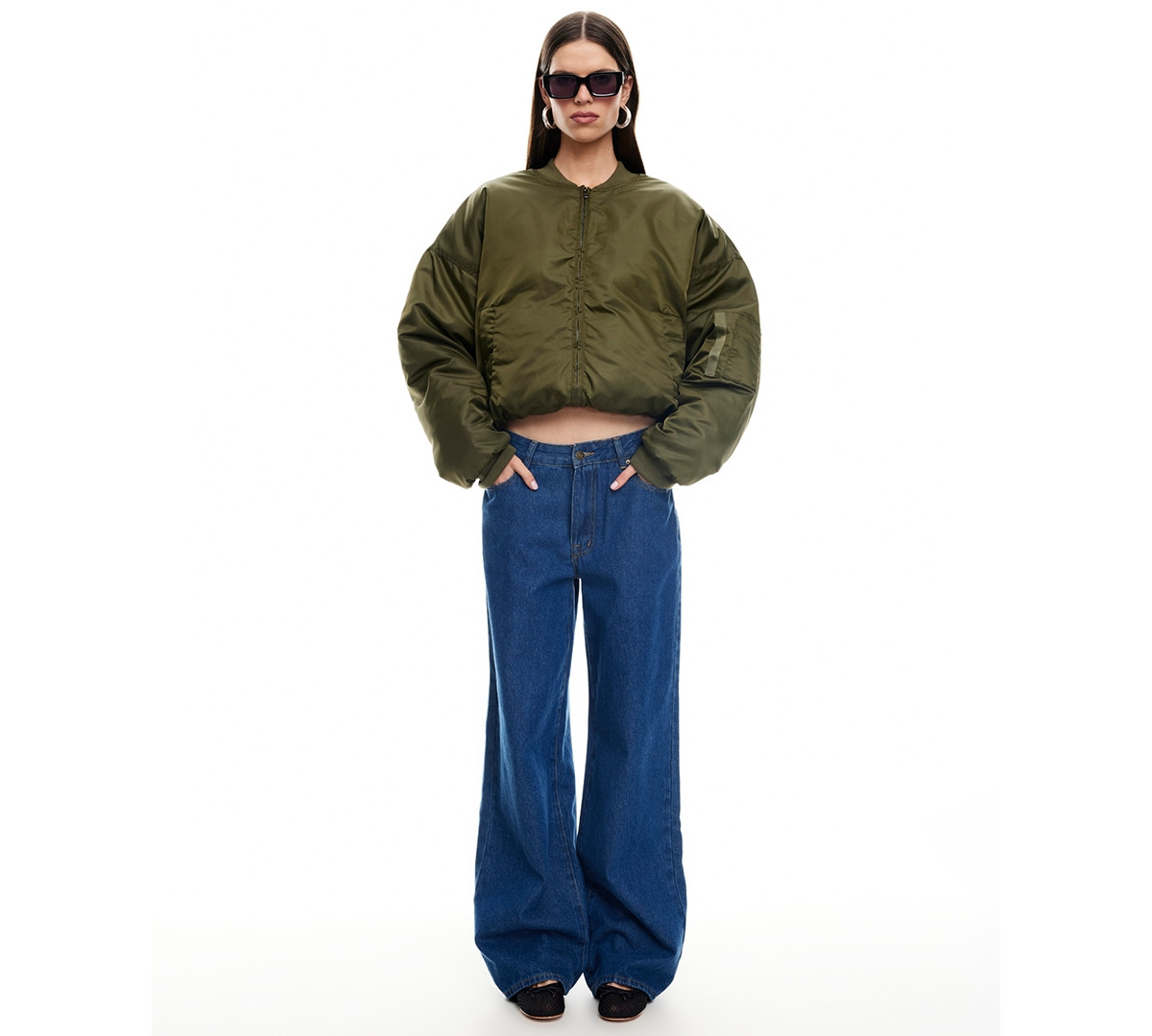 Lioness Women's Essential Zippered Bomber Jacket - Mineral | Macy's