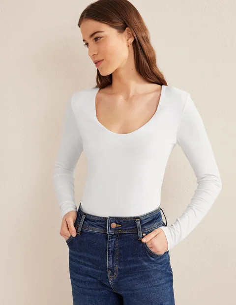 Double Layer Scoop Neck Top | Boden (US)