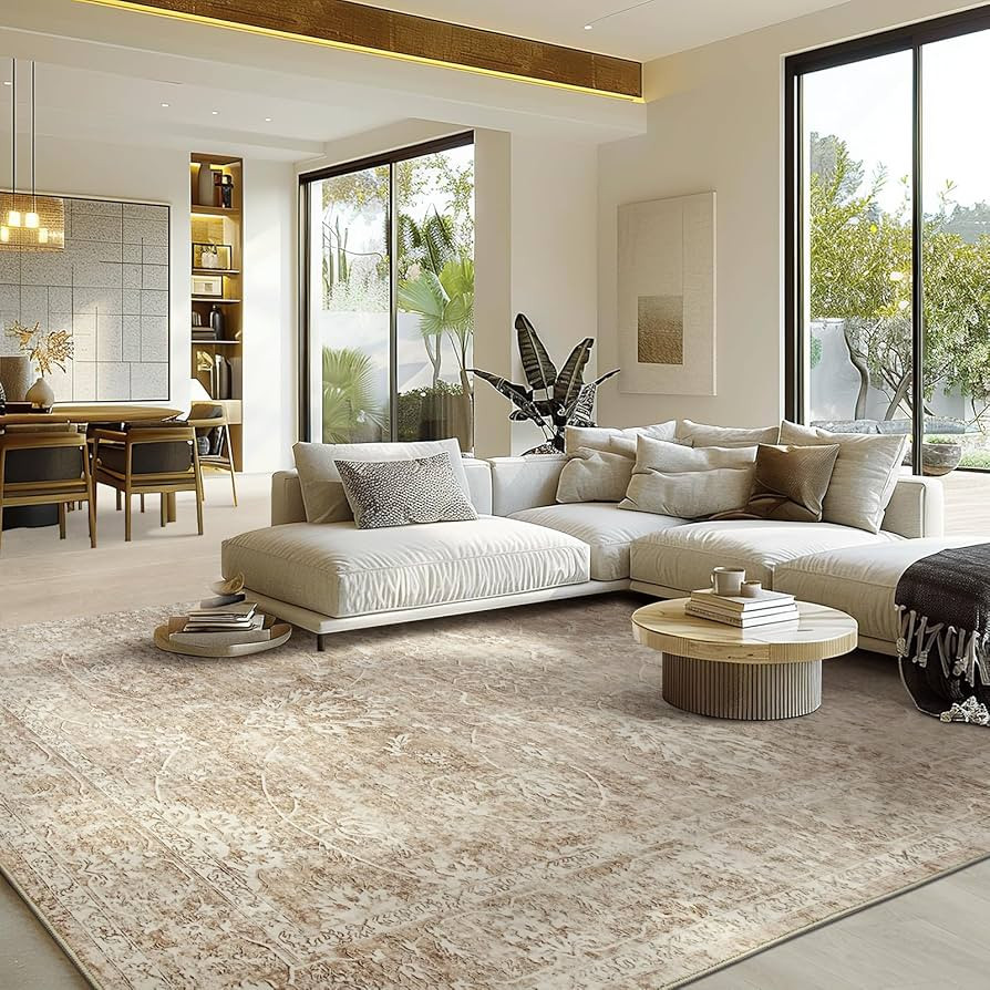 Madane 8x10 Area Rugs for Living Room, Machine Washable Rug with Anti-Slip Backing, Soft Distress... | Amazon (US)