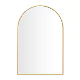 Medium Arched Gold Classic Accent Mirror (35 in. H x 24 in. W) | The Home Depot