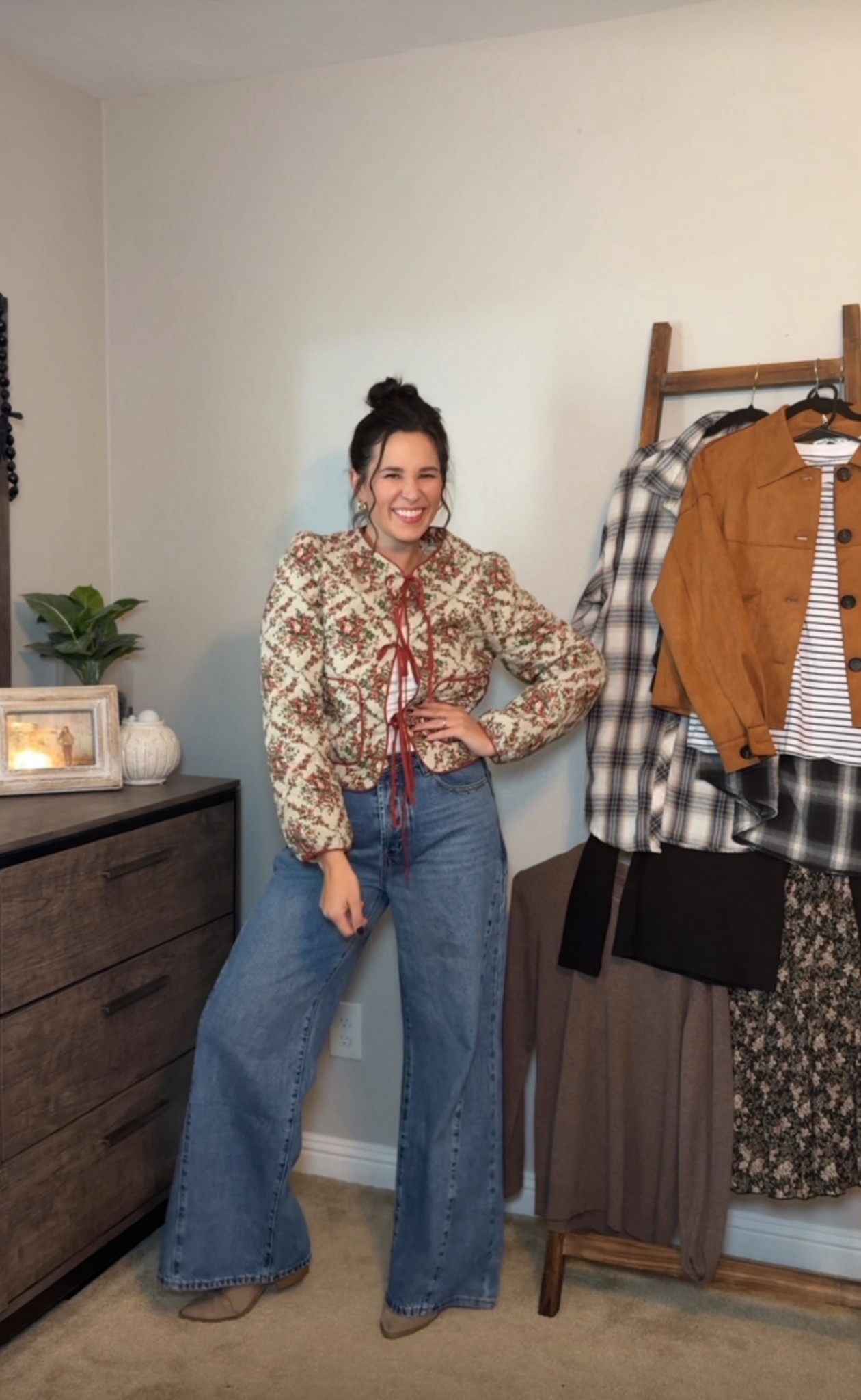 I’ve been eyeing quilt jackets for AGES and this one is so so so cute and it cuts off at a length that’s flattering and pairing it with a wide leg pant just WORKS 🤌🏼 the little bows on the front make me happy! 

#LTKGiftGuide #LTKSeasonal #LTKHoliday