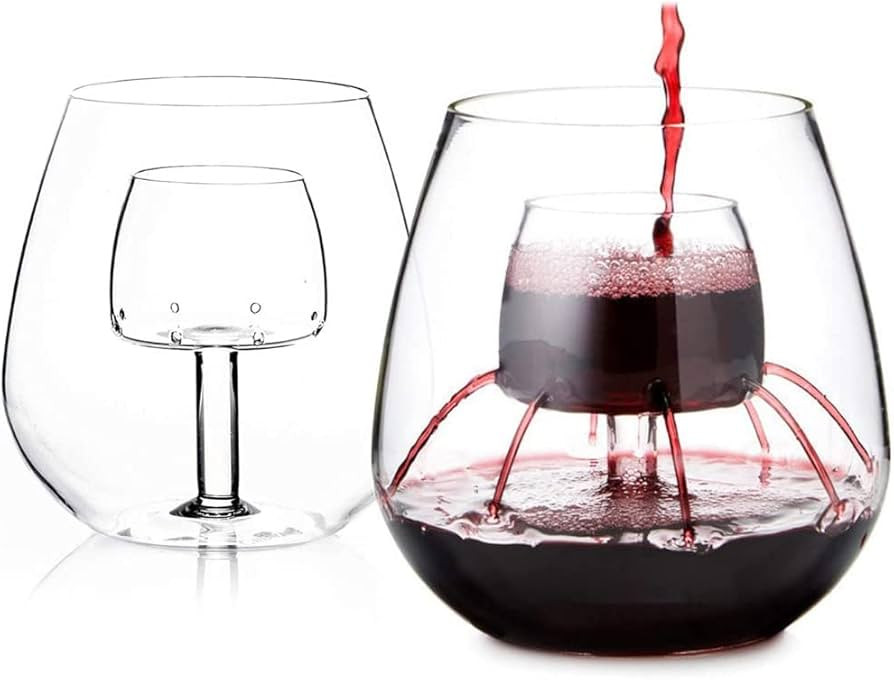 Stemless Aerating Wine Glasses (Set of 2) by Chevalier Collection – Patented Wine Glasses with ... | Amazon (US)