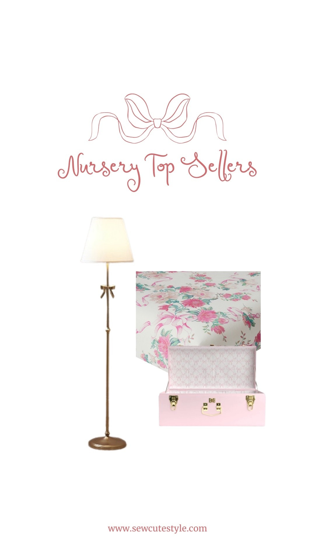 Nursery top sellers! These gorgeous crib sheets, keepsake trunk, and bow gold lamp. 

Baby girl nursery / baby nursery / baby girl room / girl room / baby room decor / baby keepsakes / baby bedding 

#LTKBaby #LTKFindsUnder100