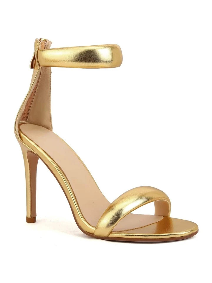 Women's Open Toe Stiletto Sandals,Strap Ankle Zip High Heel Dress Party Work Dance Evening Weddin... | SHEIN