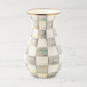 MacKenzie-Childs Sterling Check Tall Vase | Williams-Sonoma