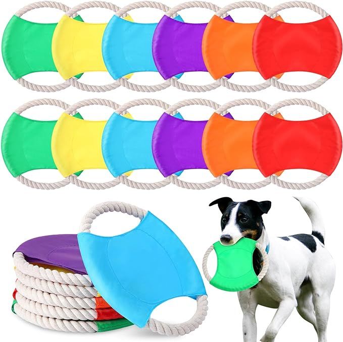 36 Pieces Flying Disc Dog Rope Toys Dog Toy Dog Training Toy Assortment Puppy Chew Rope Toy for L... | Amazon (US)