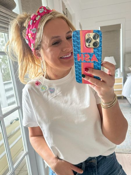 This conversation heart tee is so cute and total perfection for the upcoming Valentine’s Day season. I’m wearing a size small and you can use code Fancy 15 for 15% off this the earrings and the headband.

#LTKstyletip #LTKSeasonal #LTKfindsunder50