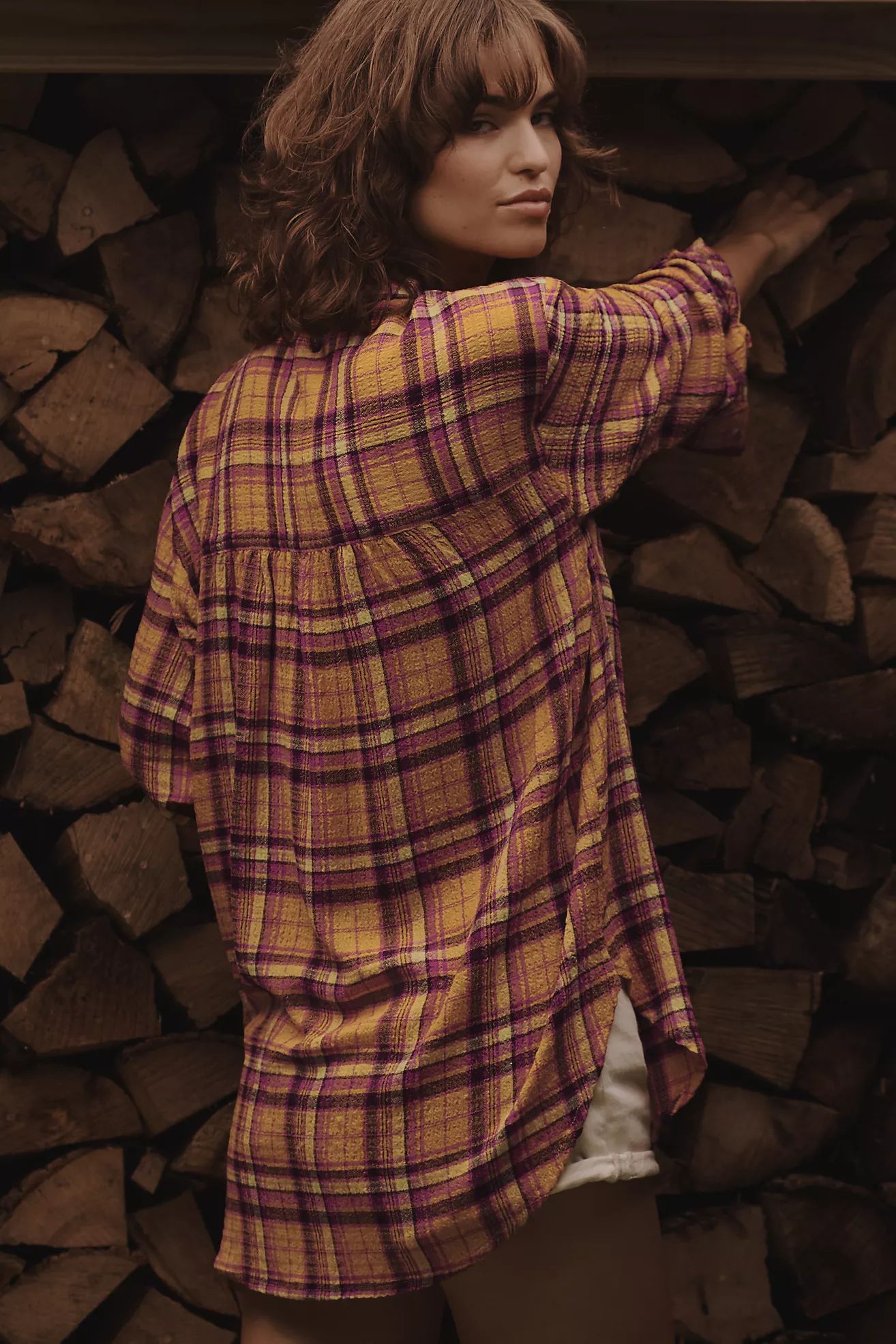 The Hadley Relaxed Plaid Buttondown Shirt by Pilcro​ | Anthropologie (US)