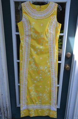 GORGEOUS! Vtg 60's LILLY PULITZER "The Lilly" Crochet Lace Slits Maxi Dress! 12 | eBay US