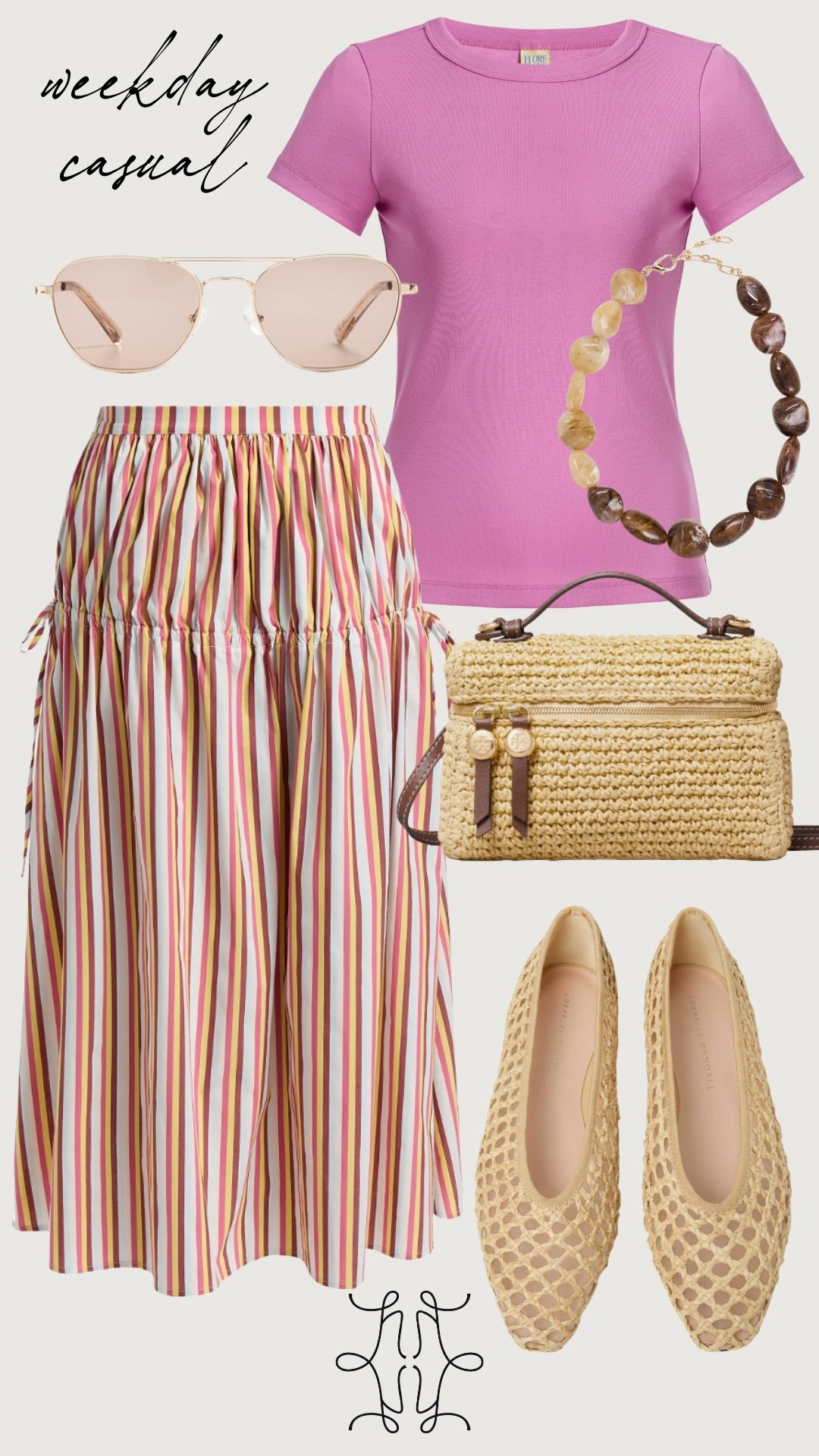Casual summer outfit 💕 

Woven flats, pink t-shirt, summer skirt, summer outfit inspiration, casual summer outfits, striped skirt, pink tee

#LTKootd #LTKgrwm #LTKSeasonal