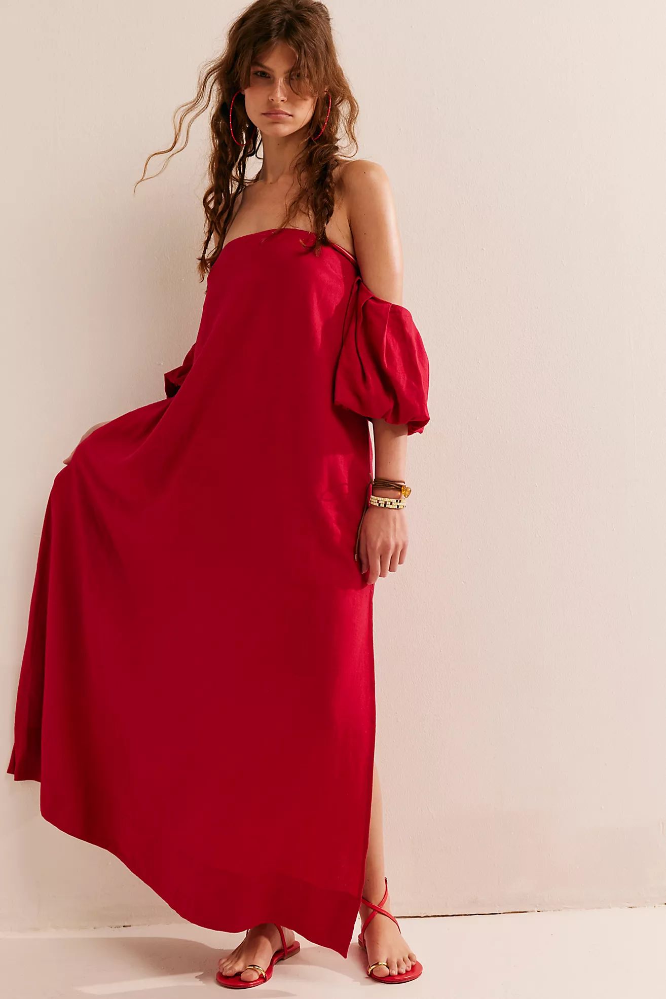 Julietta Linen Off-The-Shoulder Maxi | Free People (Global - UK&FR Excluded)