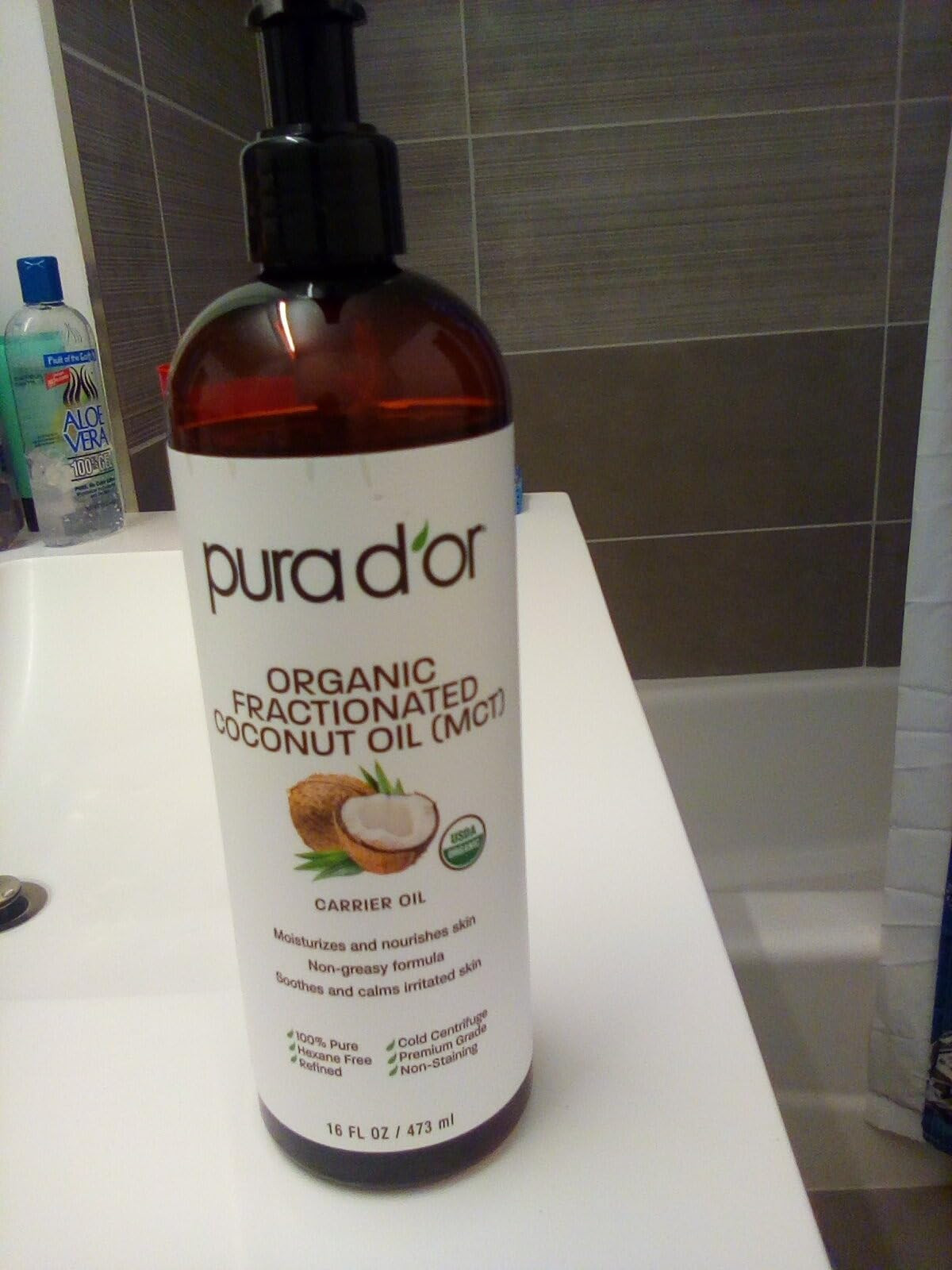 PURA D'OR 16 Oz ORGANIC Fractionated Coconut Oil - MCT Oil - 100% Pure & Natural USDA Certified C... | Amazon (US)