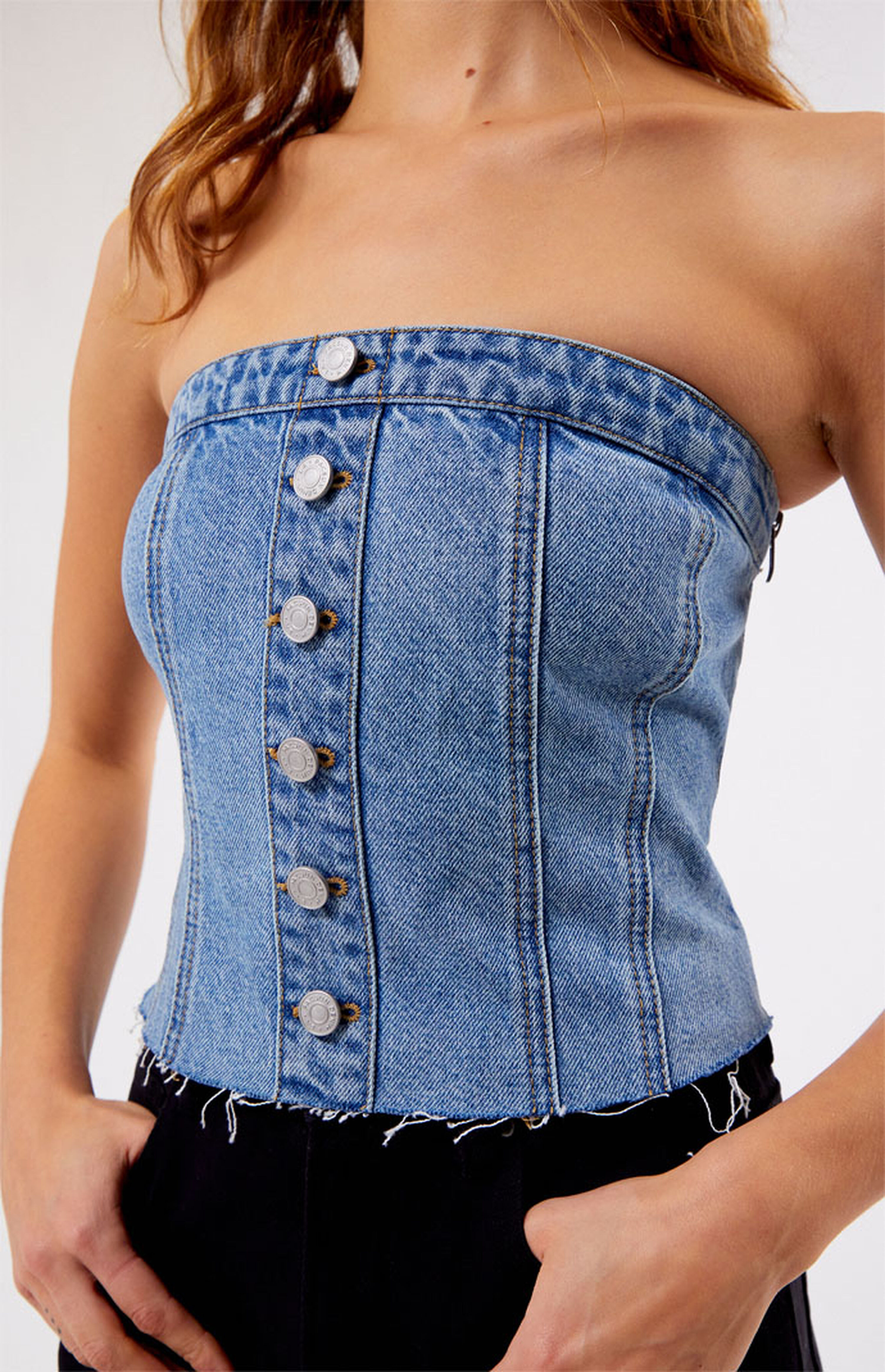 PacSun Clemmie Denim Tube Top | PacSun