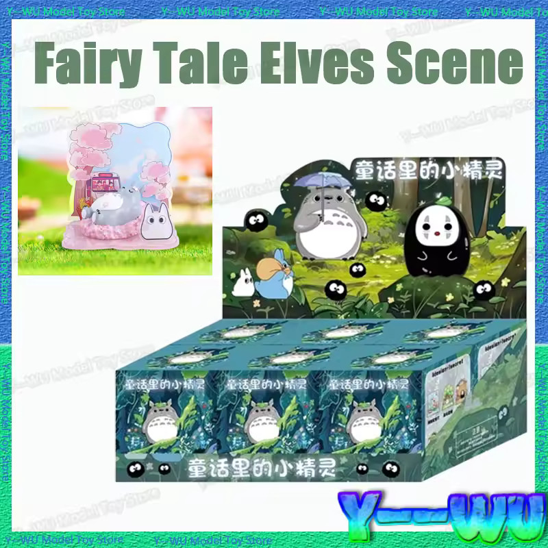 My Neighbor Totoro Anime Fairy Tale Elves Scene Version Blind Box Fairy Tale Elves Figurine Home ... | AliExpress (US)