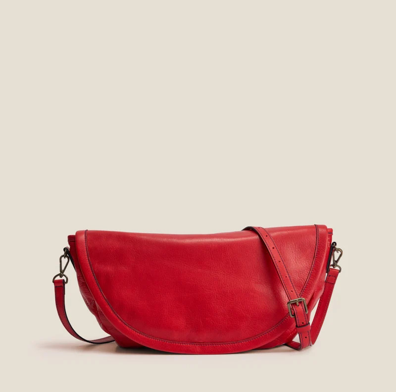 Arc Saddle Bag - Leather Stone | Parker Thatch