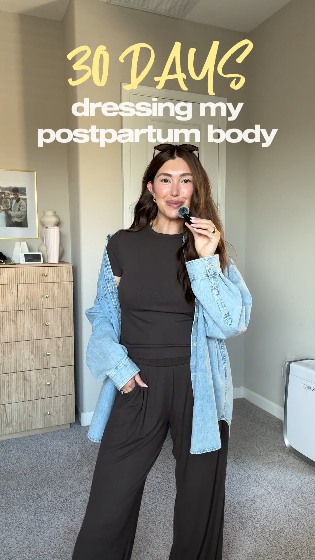 30 days of dressing my postpartum body! Wearing true size medium long in pants. Went up one size to large in top (would say go up one size for larger bust!) went up one size in denim top shade 7 yrs pctr ths bleu (is very naturally oversized so TTS works too)

#LTKgrwm #LTKootd #LTKTall