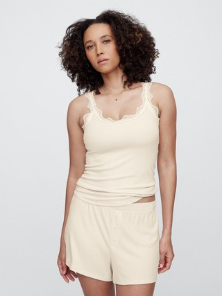 TENCEL Ribbed Scoopneck PJ Top | Gap Factory