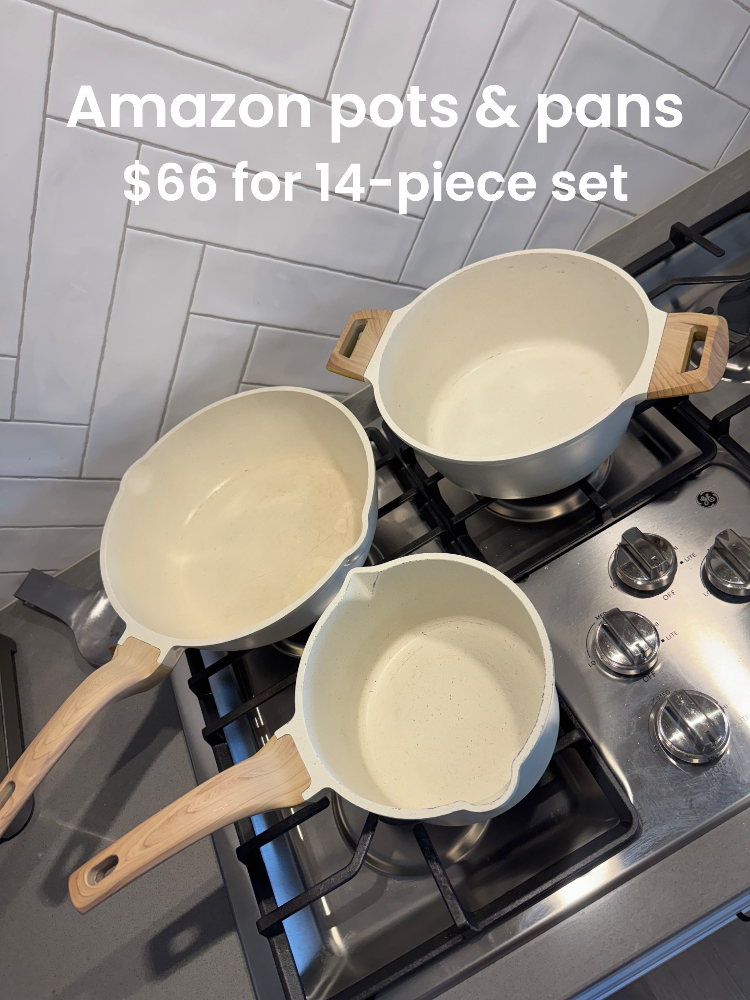 We love this set of pots and pans from Amazon — $66 for 14-piece set - insane!!! They’re so good, nonstick, easy to clean, and so pretty!! 

Amazon home / kitchen 

#LTKHome #LTKfoodie