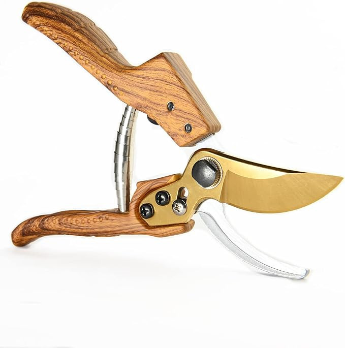 S.yeoo 8" Gardening Shears, Professional Bypass Pruner Hand Shears, SK5 Stainless Steel Blade, Cl... | Amazon (US)