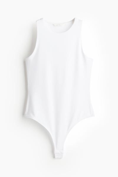 Jersey Thong Bodysuit - White - Ladies | H&M US | H&M (US + CA)