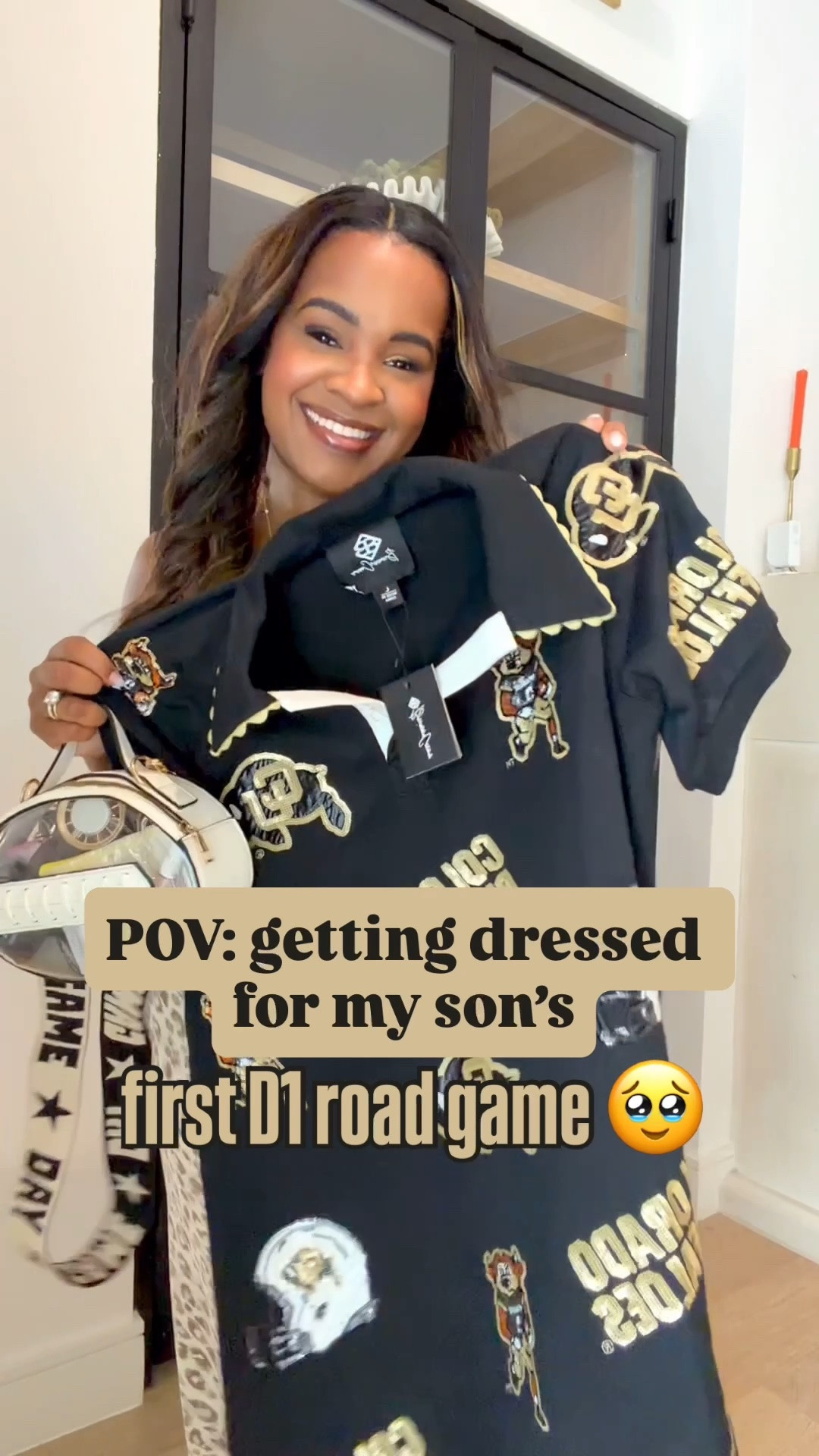 First D1 road game and we are SO excited to cheer Cam on! 🥹🏈🖤💛 You already know this football mom had to go all out! #skobuffs #footballmom

#LTKmomlife #LTKdayinmylife #LTKgrwm
