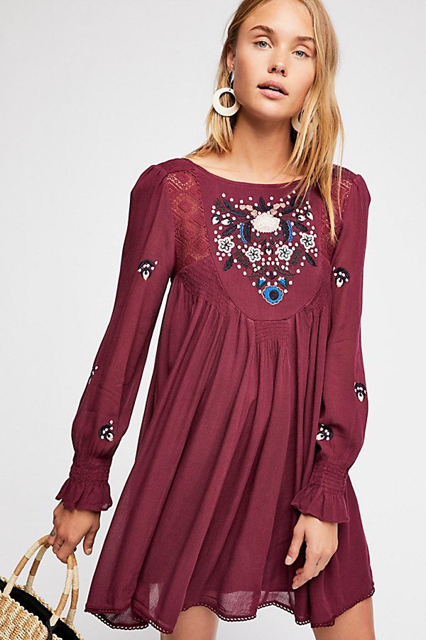 Moya Embroidered Mini Dress by Free People | Free People (Global - UK&FR Excluded)