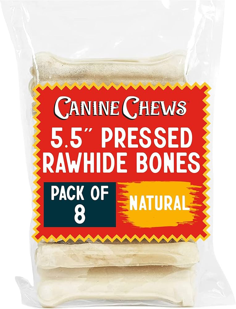 Canine Chews Dog Bone Extra Thick Super Hard Pressed Beef Rawhide Chew Toy Long Lasting for Aggre... | Amazon (US)