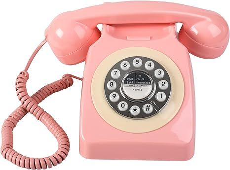 Sangyn Retro Landline Telephone Classic Vintage Corded Phone Old Fashioned Dial Button Desk Phone... | Amazon (US)