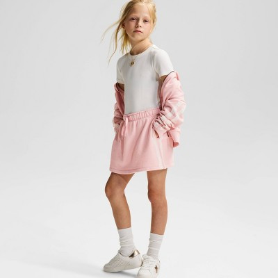 Girls' French Terry Lace Trim Pull-On Skort - Cat & Jack™ Pink L | Target