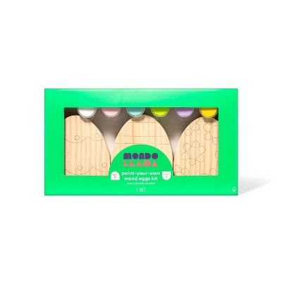 3pk Paint-Your-Own Easter Eggs Wood Kit - Mondo Llama™ | Target