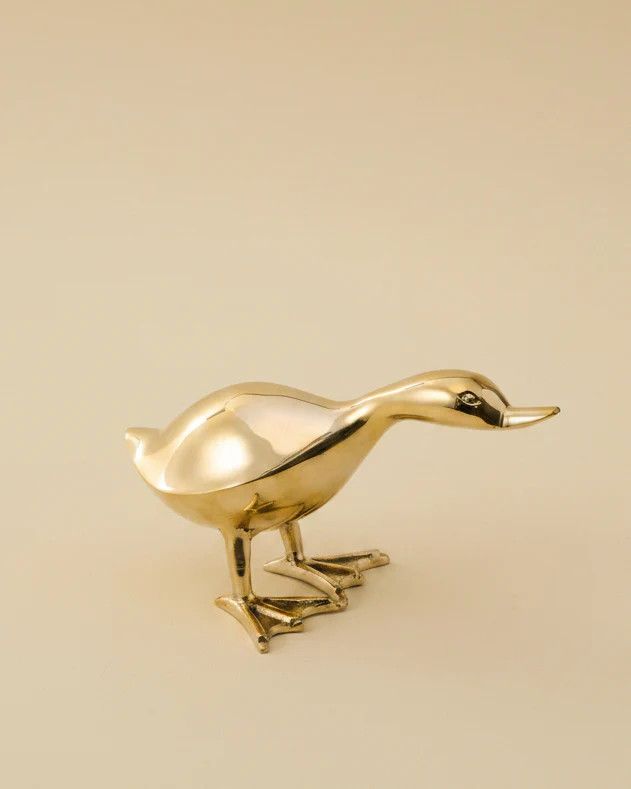 Antique Inspired Solid Brass Duck | Magnolia