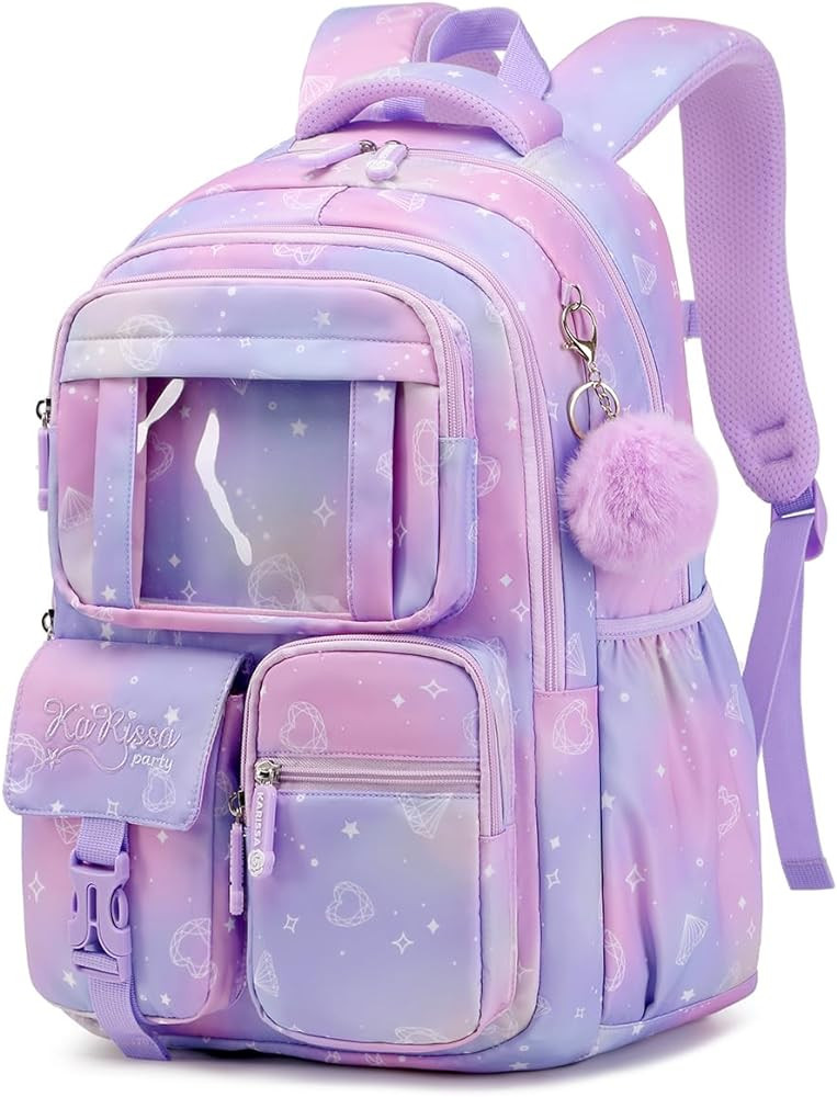 Kids Backpack for Girls - Middle School & Elementary School - Kawaii Ita Backpack - Purple | Amazon (US)