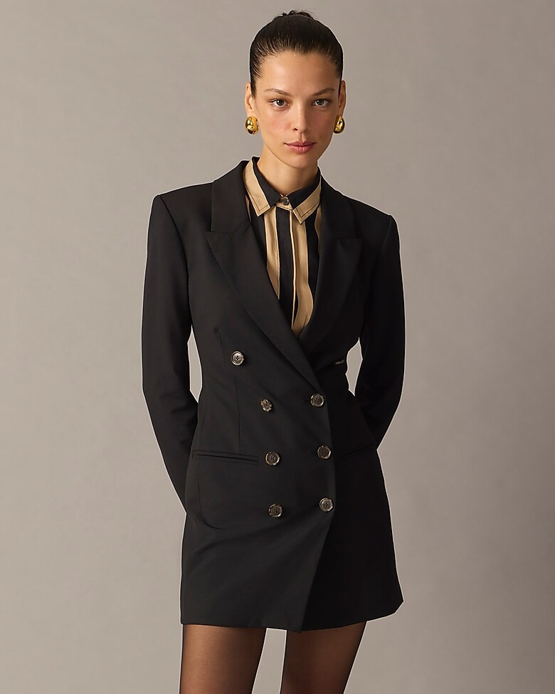 Collection double-breasted blazer-dress in Italian stretch-wool blend | J. Crew US