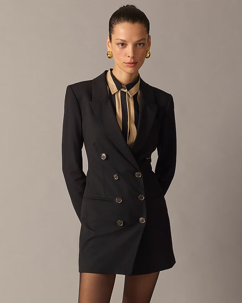 Collection double-breasted blazer-dress in Italian stretch-wool blend | J.Crew US