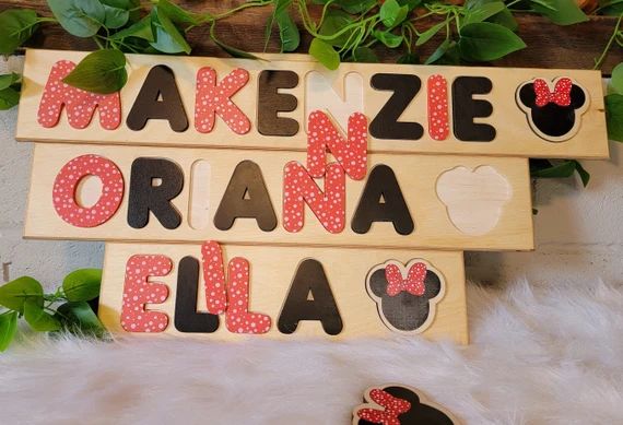 Name Puzzle for Toddler Girl Personalized Disney Gift | Etsy | Etsy (US)