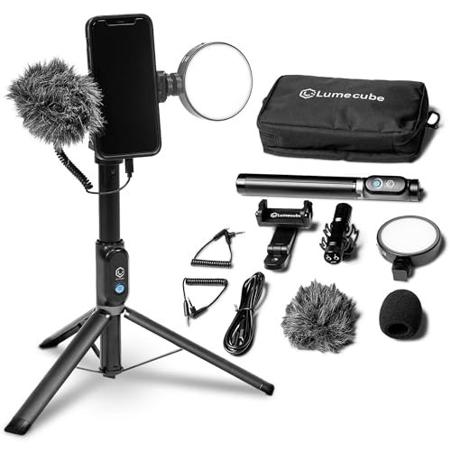 Lume Cube Mobile Creator Kit 2.0 - Portable Selfie Phone Holder with Adjustable Tripod Stand, LED Light & Built-in Mic - Bicolor Selfie Light for Social Media, Vlogging, & Video Content | Amazon (US)