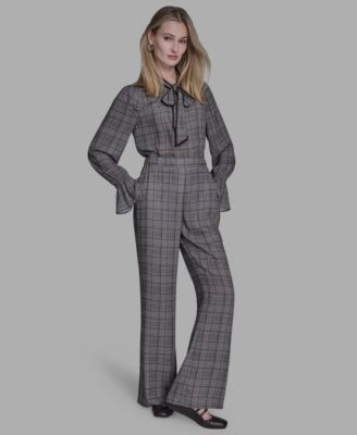 Women's Plaid Wide-Leg Pants | Macy's
