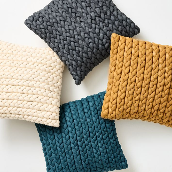 Braided Jersey Pillow Cover | West Elm (US)