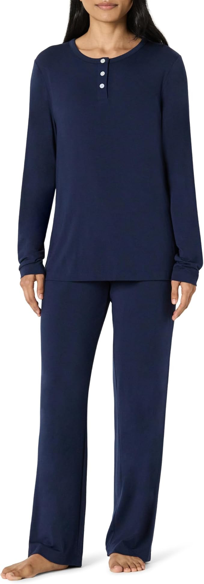 Amazon Essentials x Sofia Grainge Women's Long Sleeve Henley Pajama Set | Amazon (US)