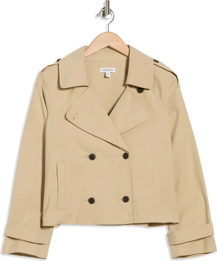 Nordstrom Double Breasted Crop Trench | Nordstromrack | Nordstrom Rack