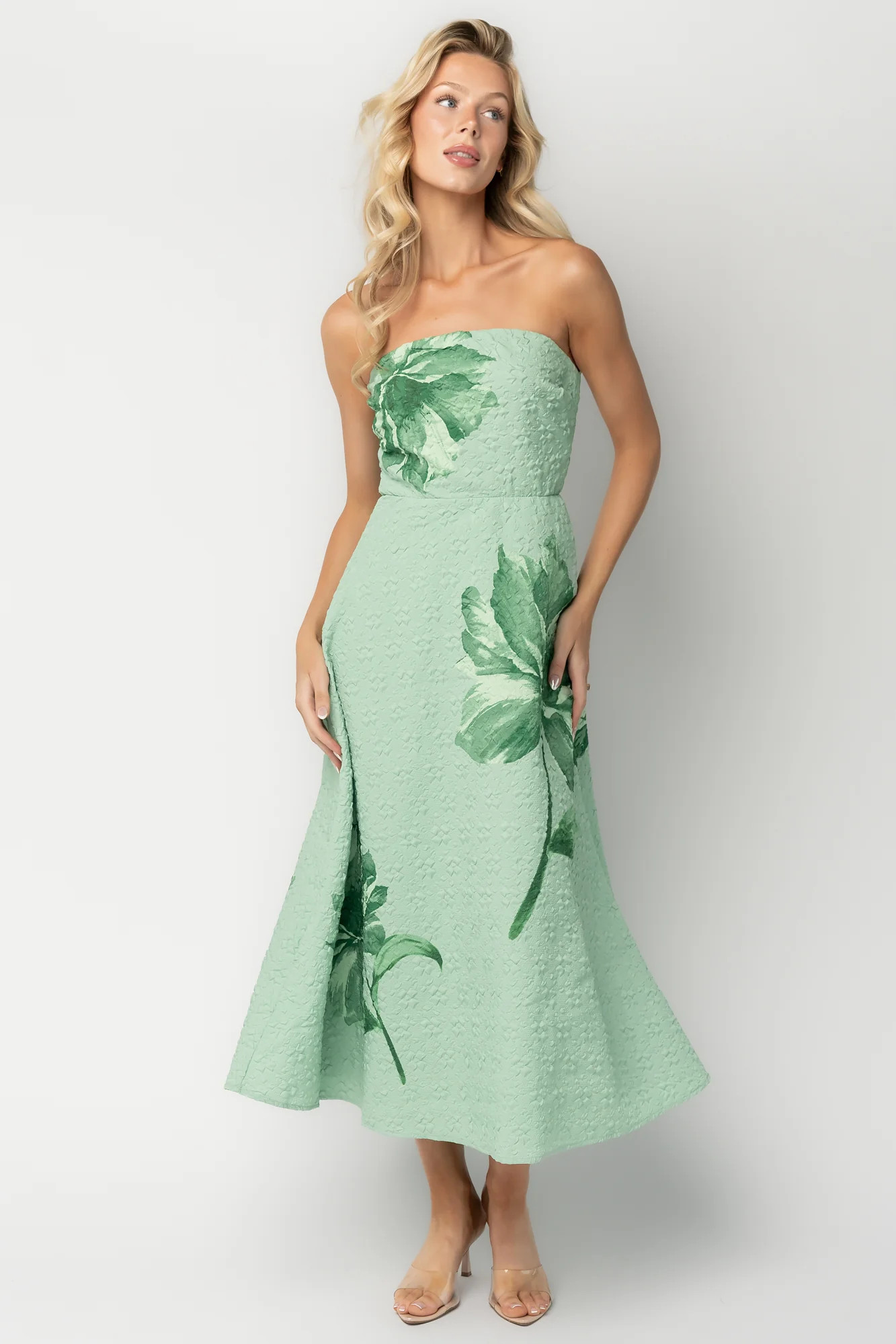 Genesis Strapless Midi Dress | Mint Green | Baltic Born
