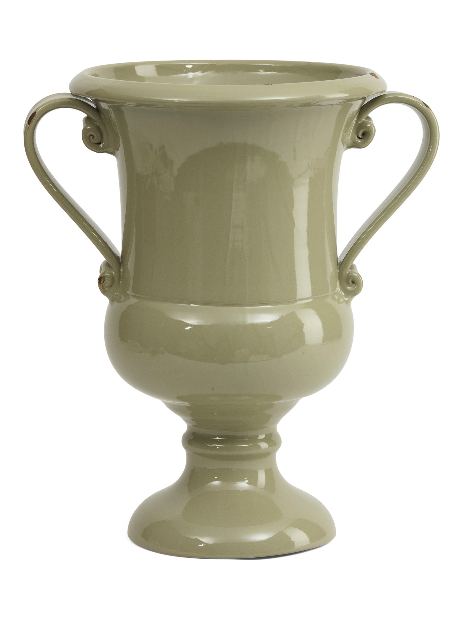 Handmade In Italy 19.75in Two Handle Urn Ceramic Planter | TJ Maxx