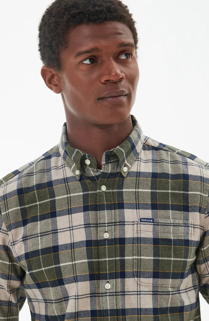 Kyeloch Tailored Fit Plaid Cotton Button-Down Shirt | Nordstrom