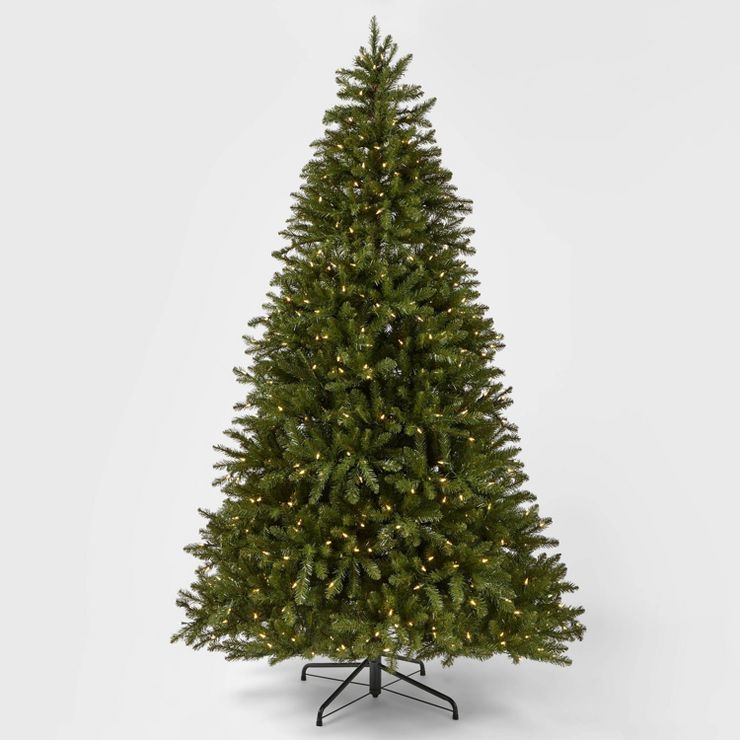 7.5ft Pre-Lit Full Cascade Fir Artificial Christmas Tree Warm White LED Lights - Wondershop&#8482... | Target
