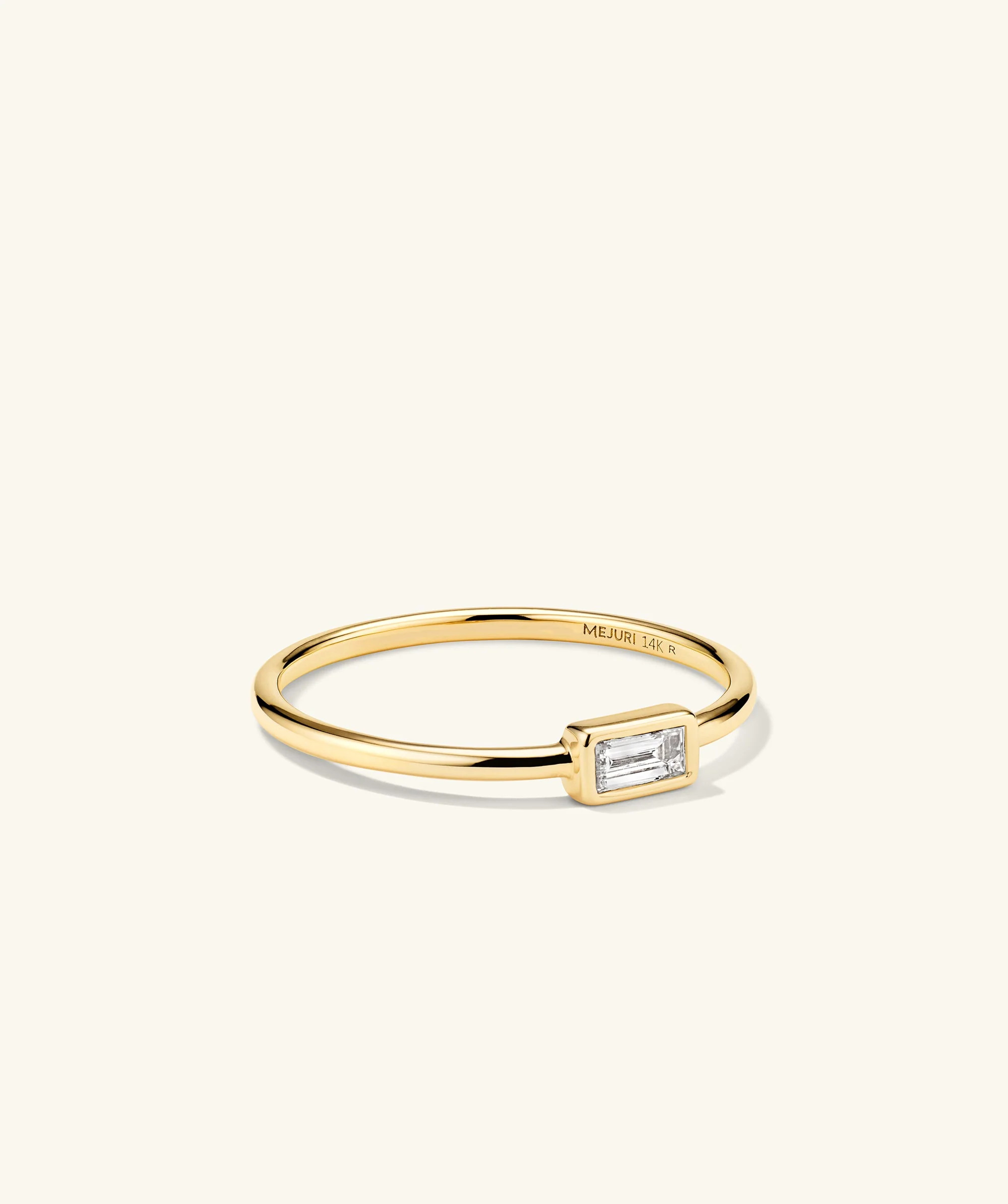 Lab Grown Diamond Baguette Stacker Ring | Mejuri Fine Crew