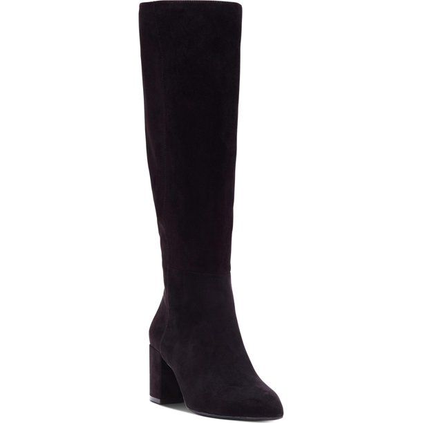 INC Womens Ozara Faux Suede Tall Knee-High Boots Black 10 Medium (B,M) - Walmart.com | Walmart (US)