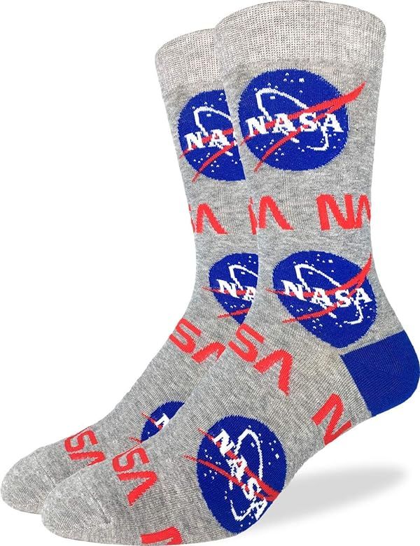 Good Luck Sock Men's NASA Socks, Gray, Adult | Amazon (US)