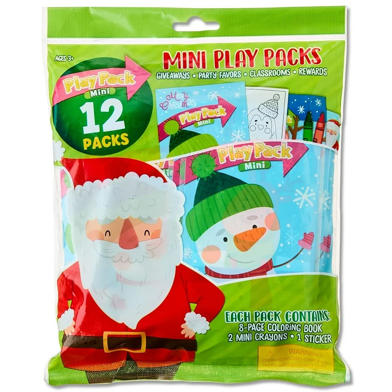 Bendon 12-Count Mini Coloring Activity packs, Holiday Stocking Stuffer Multicolor Party Favor Sta... | Walmart (US)